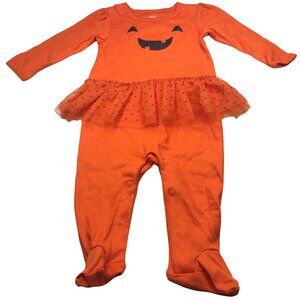 Just One You by Carter’s Girls 9 Month 1 Piece Pumpkin Sleeper New Without Tags
